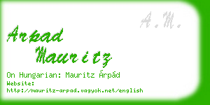 arpad mauritz business card